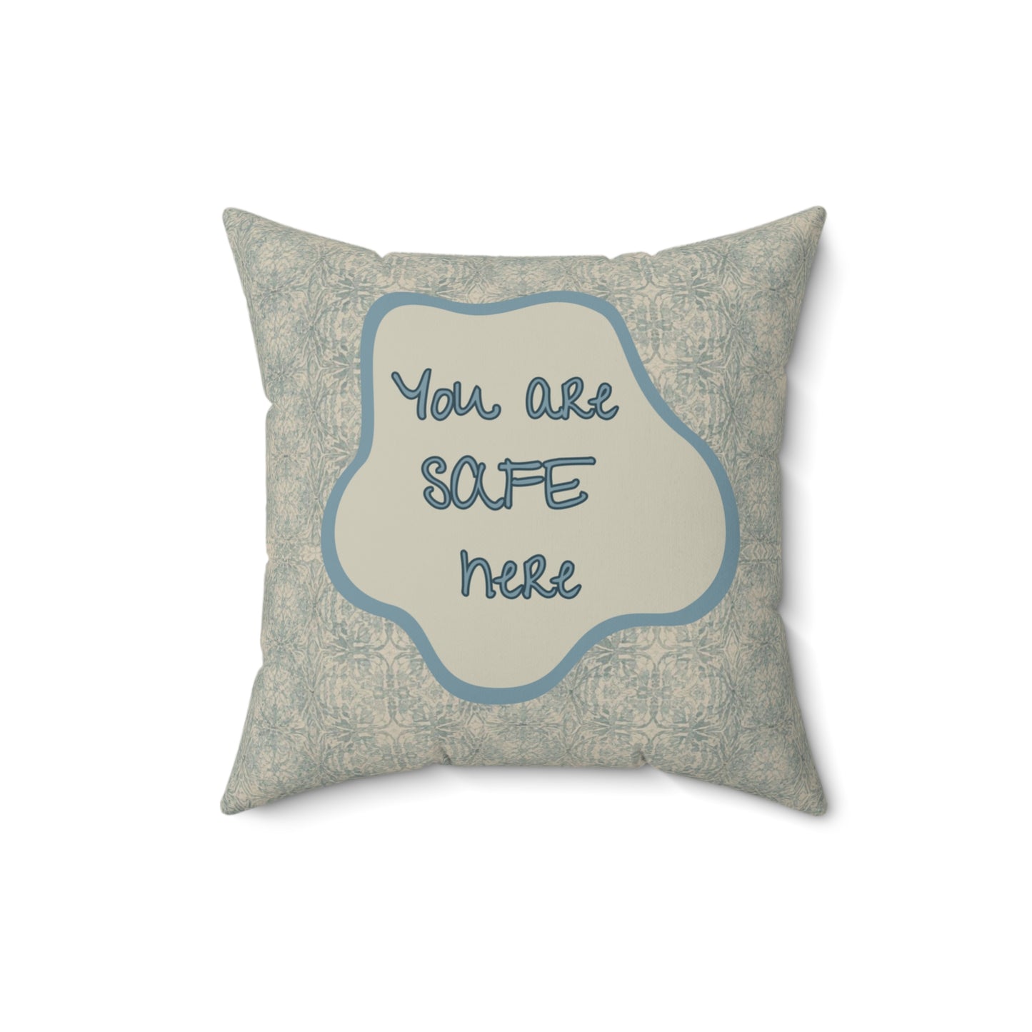 You Are Safe Here Pillow Calming Decor for Neurodiverse & Therapy Spaces Calming Reminder Mental Health Cushion Wellness Gift