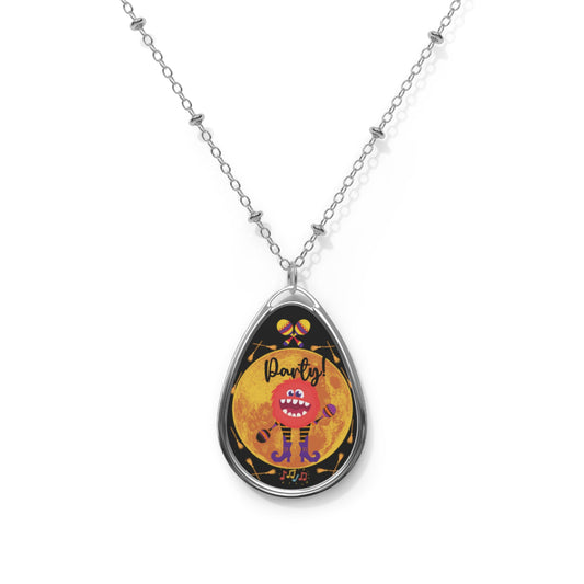 Halloween Monster Maracas Fashion Necklace Unique October Mystical Jewelry Chain Halloween Gift for Musicians