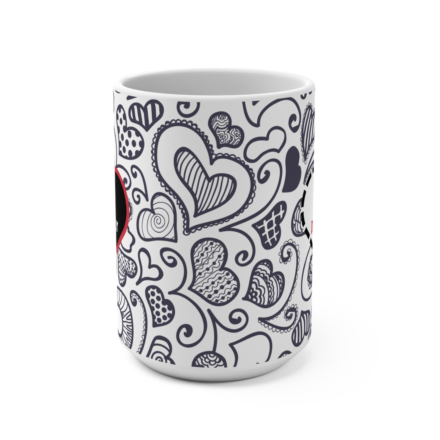 Inspirational Mug For Neurodiverse People Love Uniquely Thrive Differently Inclusion Awareness All-Over Print Gift Mug For Valentine's Day