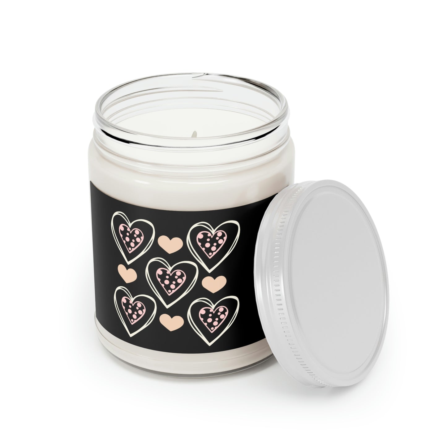 Hearts in Hearts Scented Candle, 9oz - Black