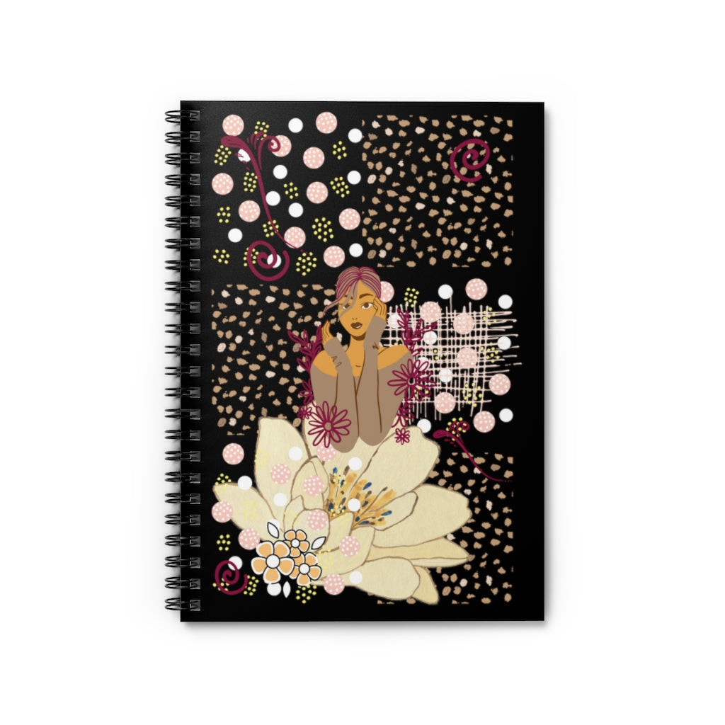 Woman in Wine Spiral Notebook