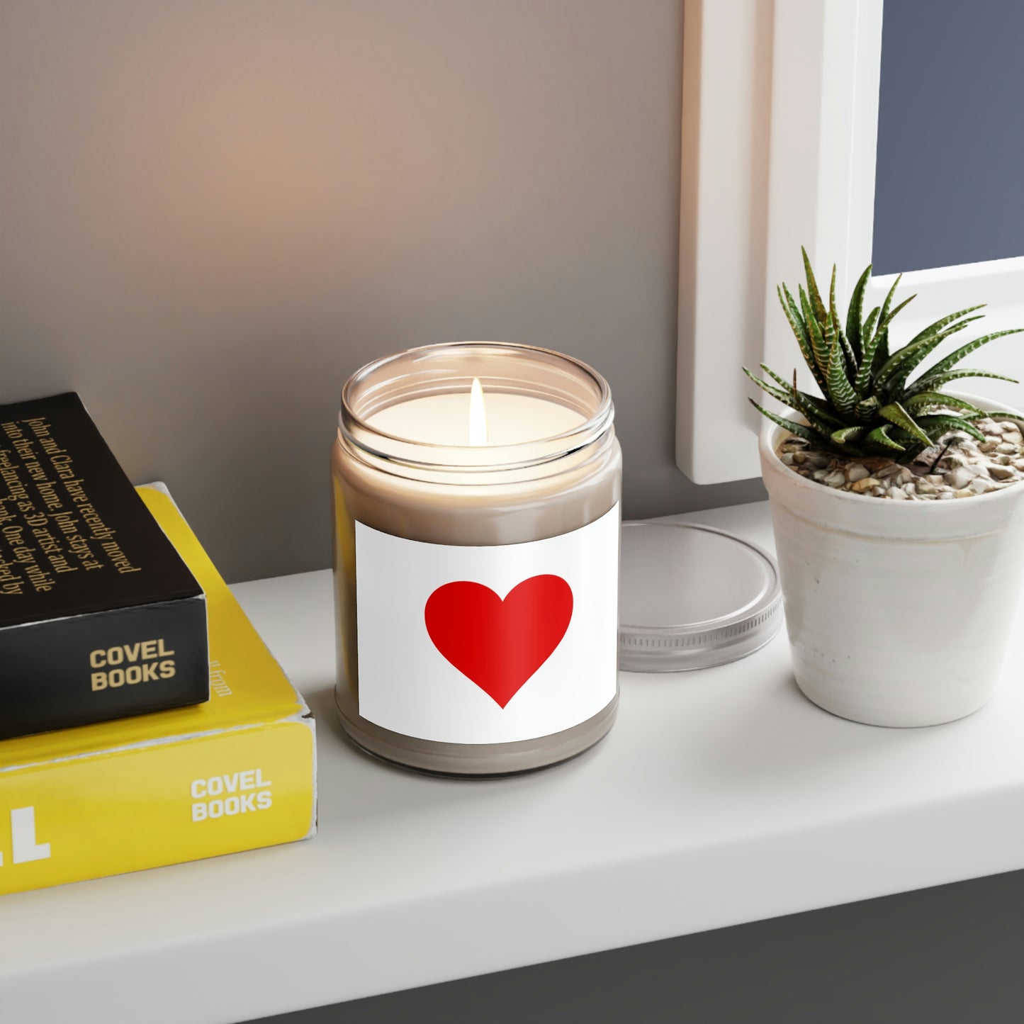 One Heart, One Love Scented Candle, 9oz - White