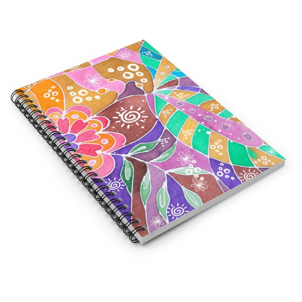 Multicolor Abstract Spiral Notebook