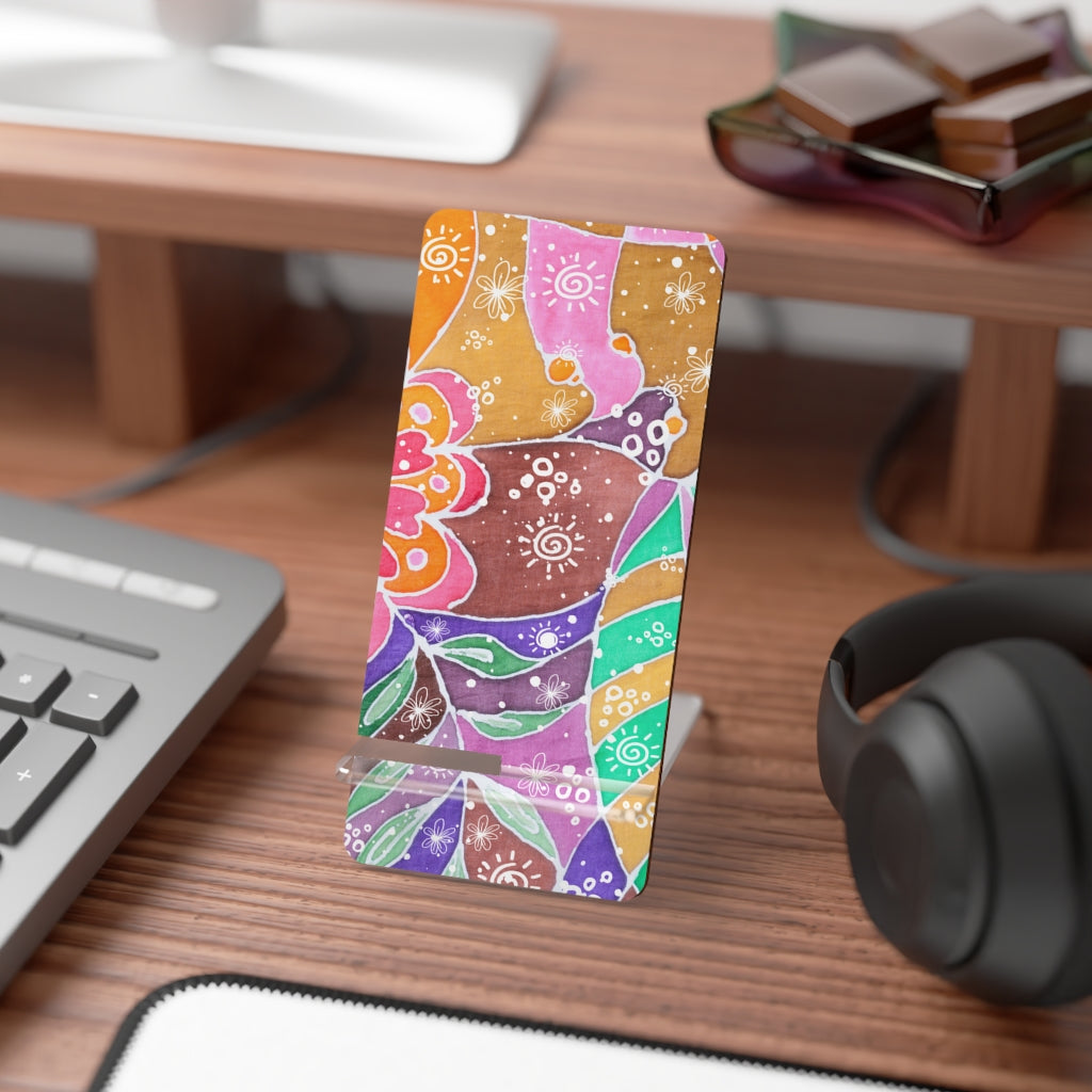 Multicolor Abstract Mobile Phone Stand