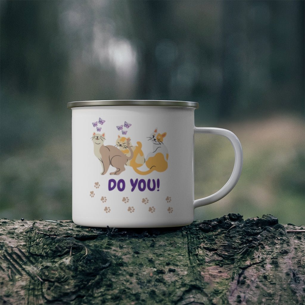 Do You Enamel Camping Mug - Cat