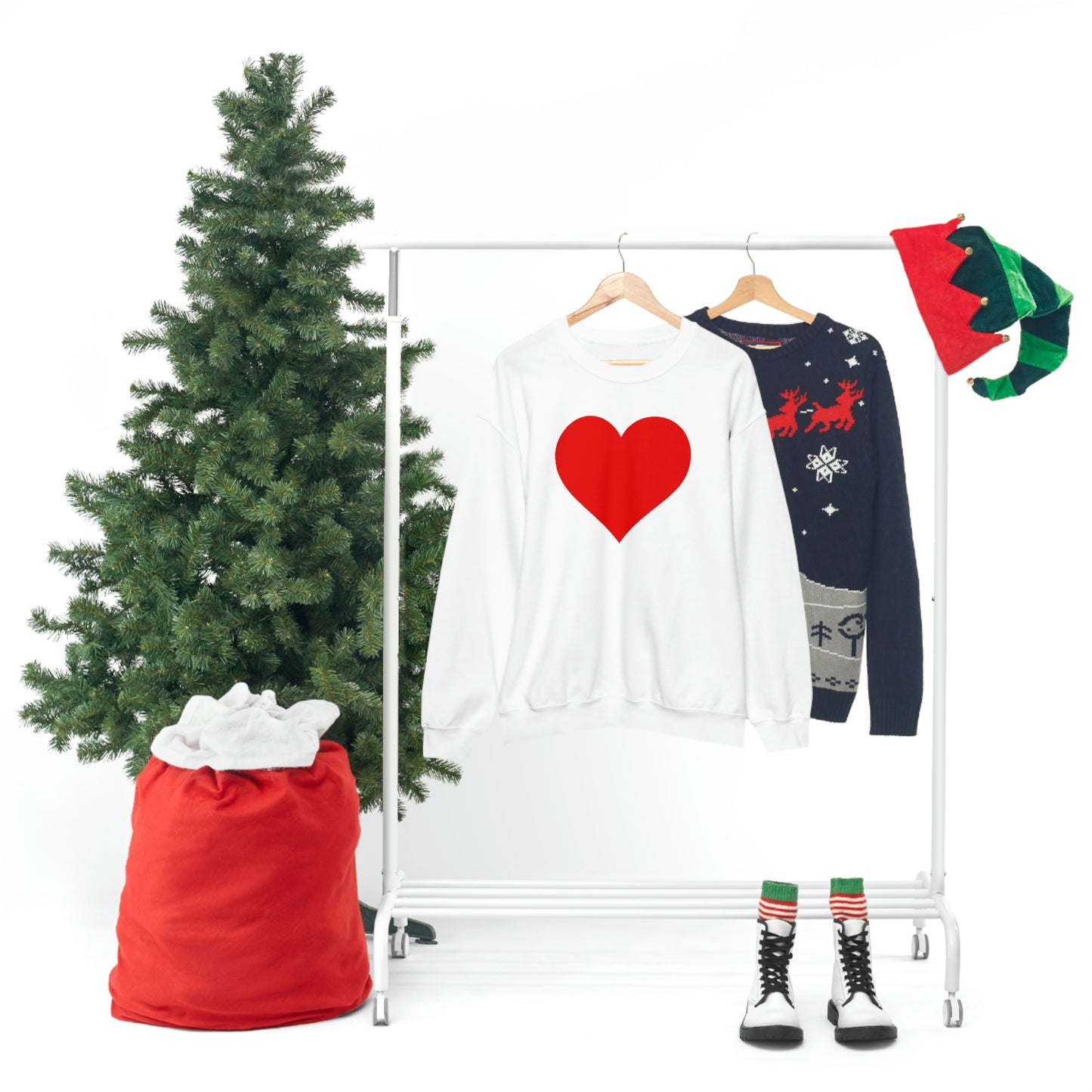 One Heart One Love Valentine Red Heart Sweatshirt