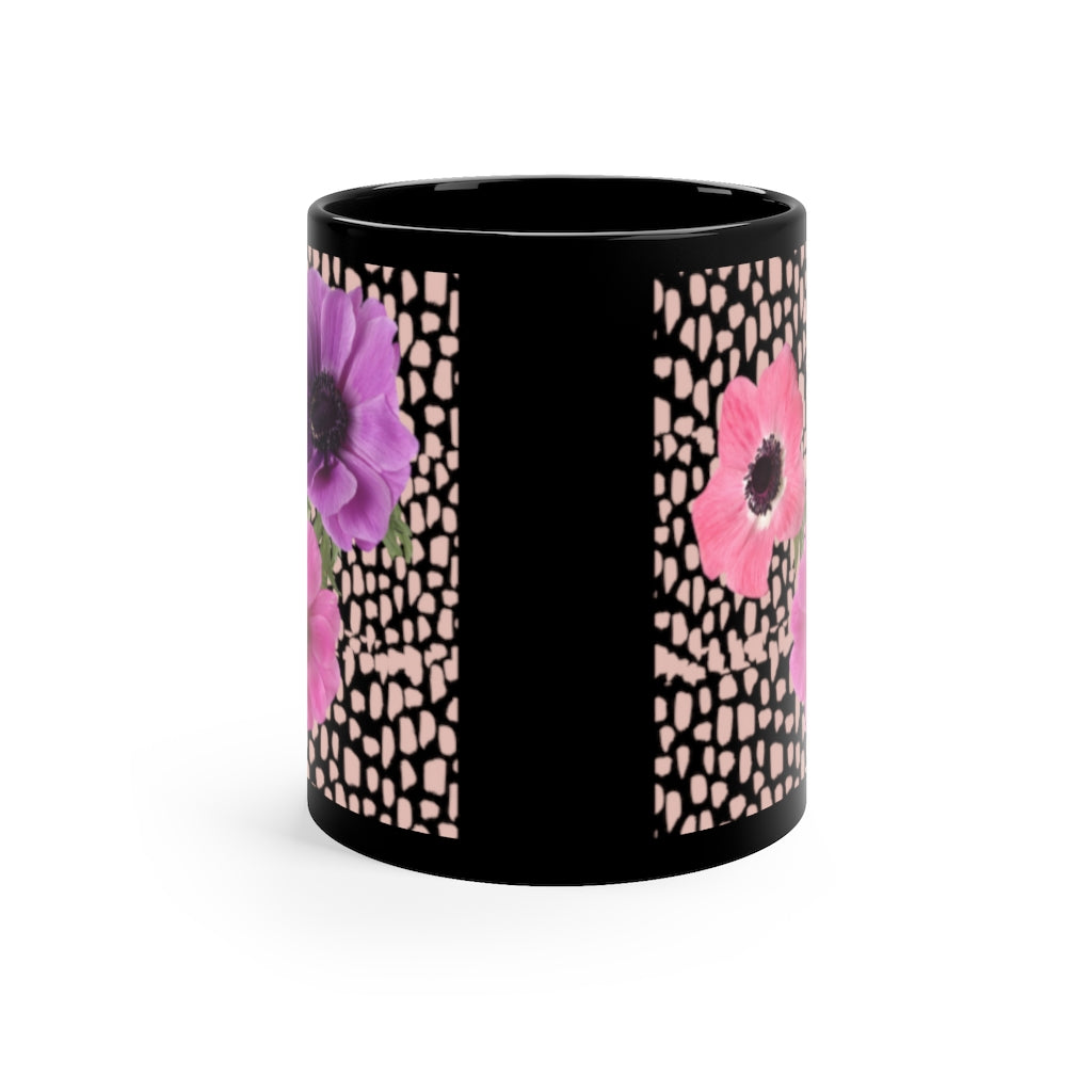 Anemones 11oz Mug - Black
