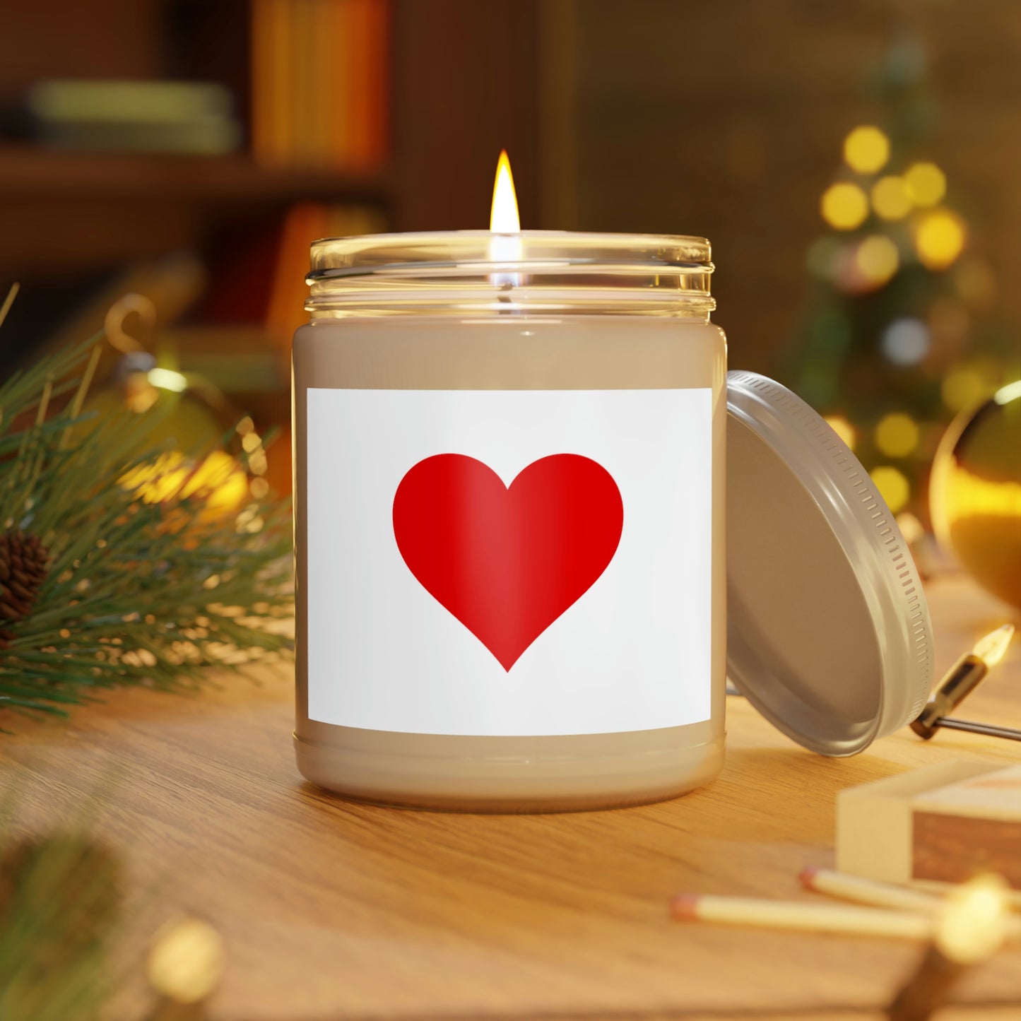 One Heart, One Love Scented Candle, 9oz - White