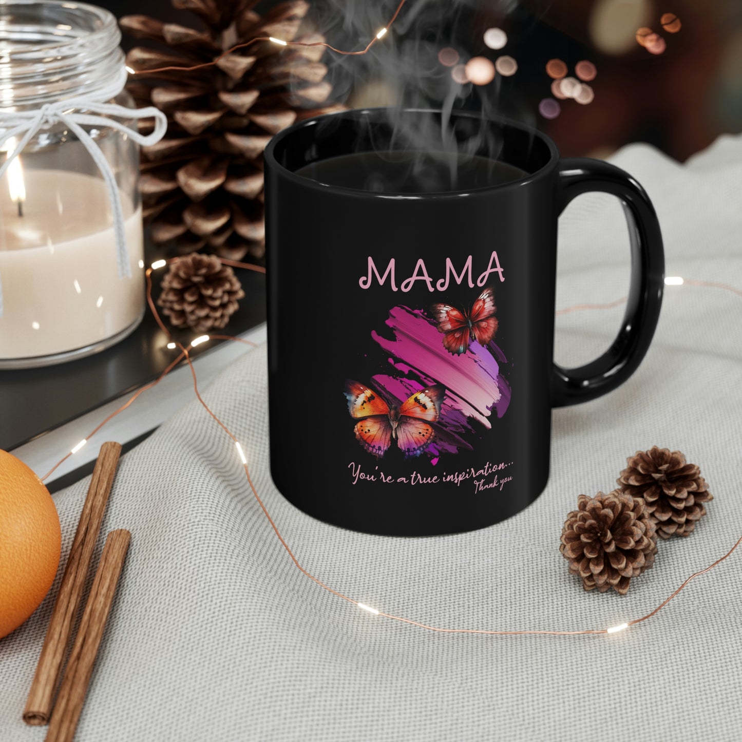 Mothers Day Gift for Mama Mug with Butterflies Gift for Mom and Coffee Lovers Gift for Butterfly Lovers