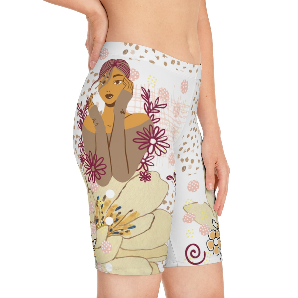 Woman in Wine Women's Bike Shorts