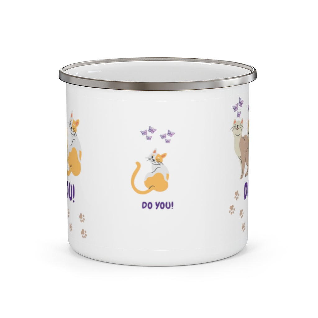 Do You Enamel Camping Mug - Cat