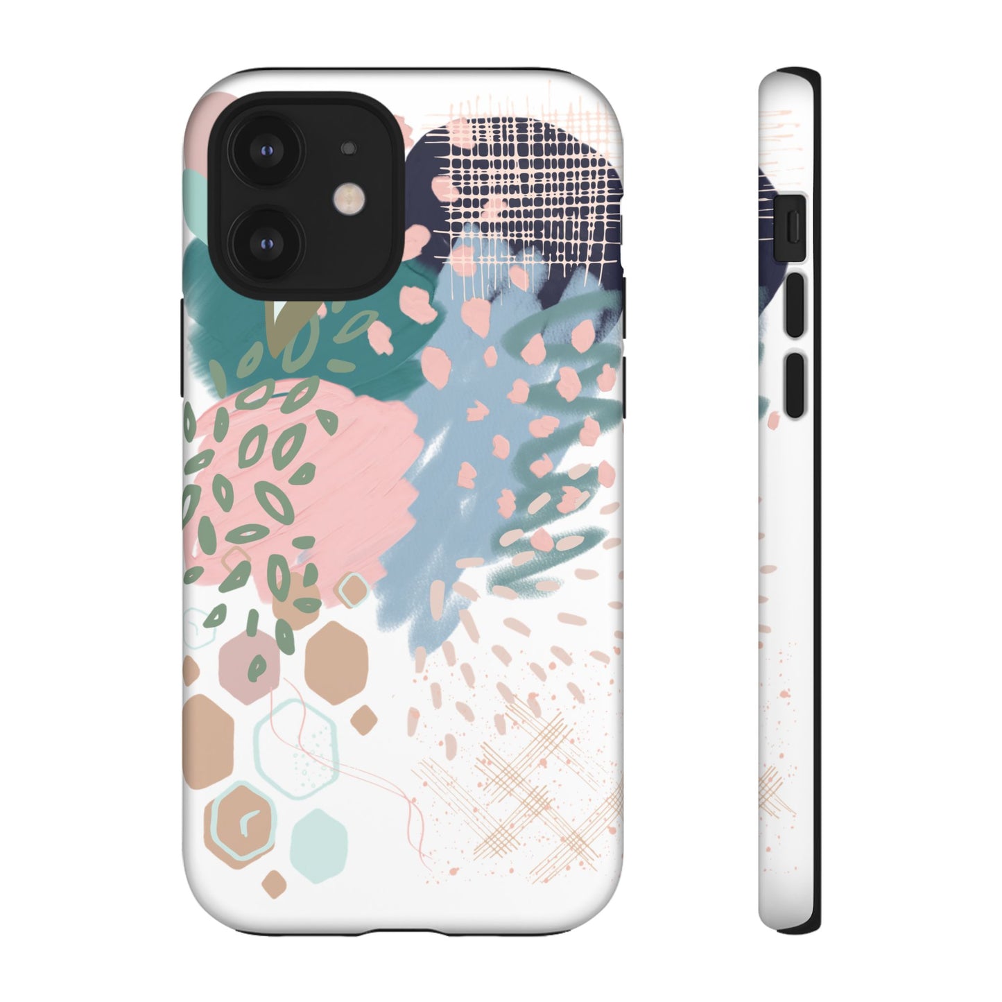 Abstract in Pink and Green Tough Phone Case
