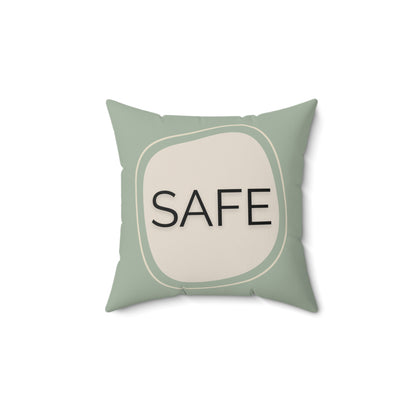 Safe Throw Pillow Supportive Space Collection  Therapy Room Décor Calming Affirmation Cushion for Teens and Adults Emotional Regulation