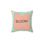 Bloom Throw Pillow  Peach and Sage Growth Accent Cushion Inspirational Word Decor for Home, Therapy Office, or Teen Space