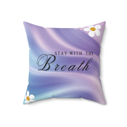 Stay With The Breath Lavender Gradient Meditation Cushion  Calming Reversible Therapy Pillow for Neurodiverse Sensory-Support Spaces