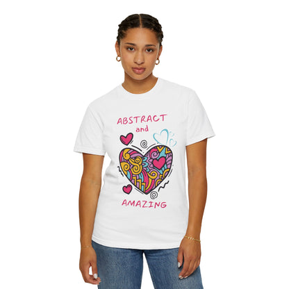 Neurodiverse Fashion Statement T Shirt for Valentine's Day Colorful Doodle Design Creative Expression Shirt Vibrant Abstract Art Tee Unique Heart Design