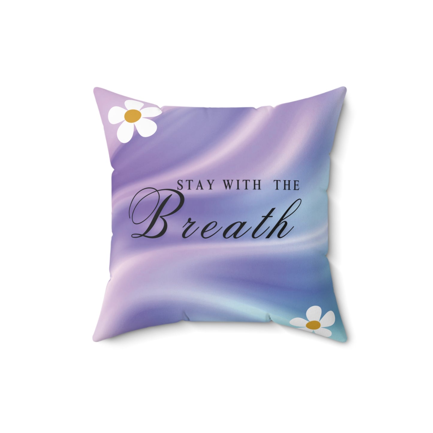 Stay With The Breath Lavender Gradient Meditation Cushion  Calming Reversible Therapy Pillow for Neurodiverse Sensory-Support Spaces