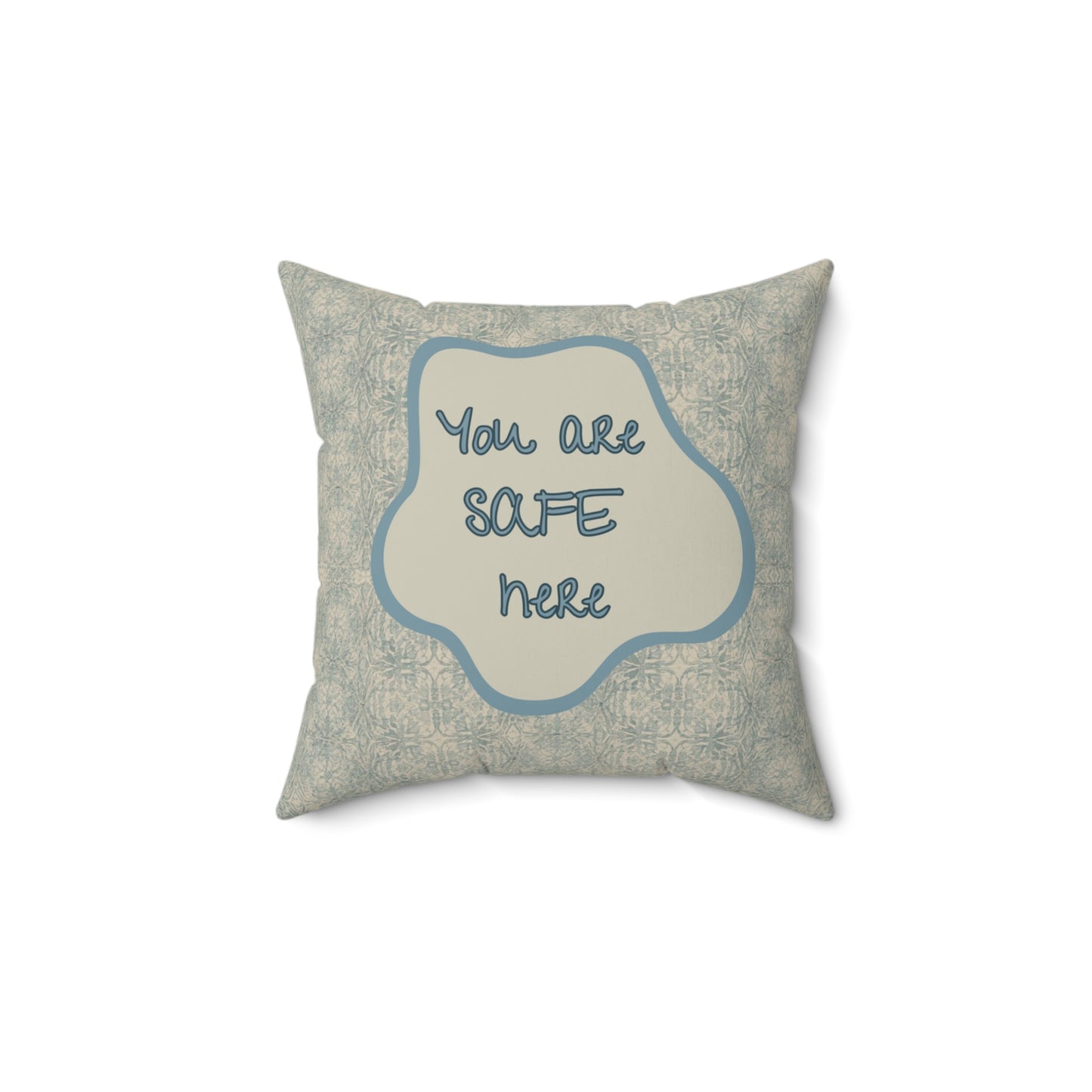 You Are Safe Here Pillow Calming Decor for Neurodiverse & Therapy Spaces Calming Reminder Mental Health Cushion Wellness Gift