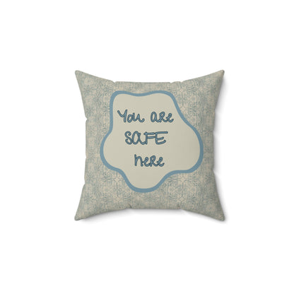 You Are Safe Here Pillow Calming Decor for Neurodiverse & Therapy Spaces Calming Reminder Mental Health Cushion Wellness Gift