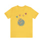 Minimalistic Boho Themed T Shirt for Men and Women Gift Shirt Hearts and Nature Plant Shirt