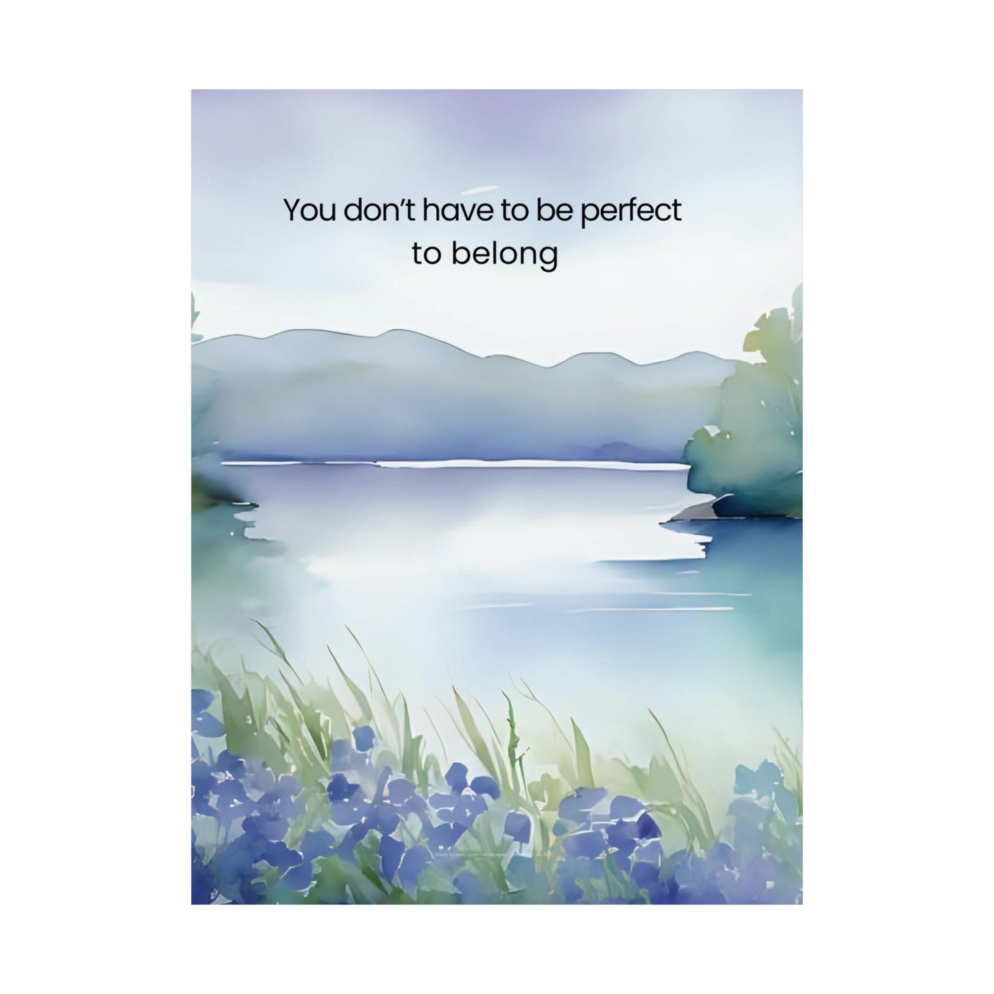 You Don’t Have to Be Perfect to Belong Wall Art Calming Acceptance Poster Therapy Office Decor Neurodiverse Affirmation Print Counseling Room Mindfulness Art