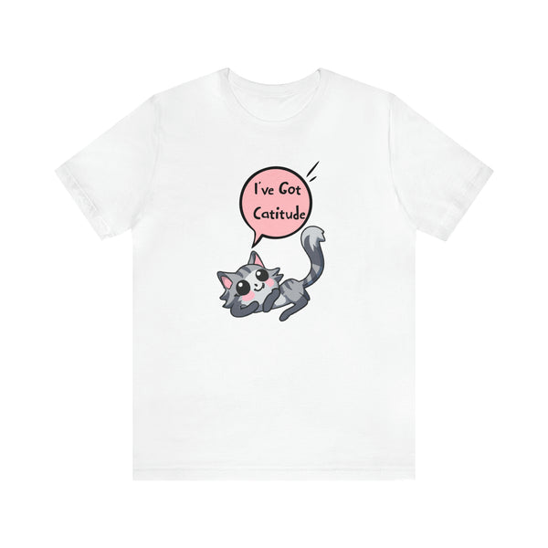 Cat T Shirt Grey Tabby Cat Thought Bubble T Shirt for Cat Lovers Grey