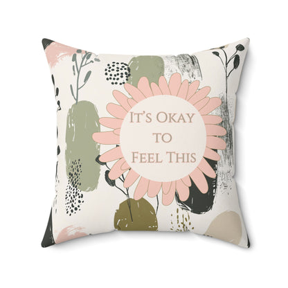 It’s Okay to Feel This Pillow Calming Therapy Room Decor Emotional Regulation Cushion for Kids Counseling Office Calm Environment Accent