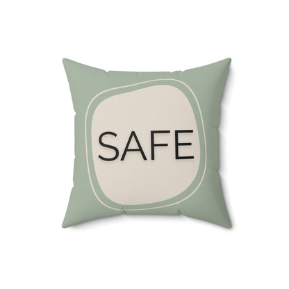 Safe Throw Pillow Supportive Space Collection  Therapy Room Décor Calming Affirmation Cushion for Teens and Adults Emotional Regulation