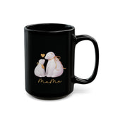 Black Mother's Day Mug Gift for Her Mama Bear Keepsake Mug Polar Bear and Cub Unique Coffee Mug Mom Gift for Birthday Sentimental Cup