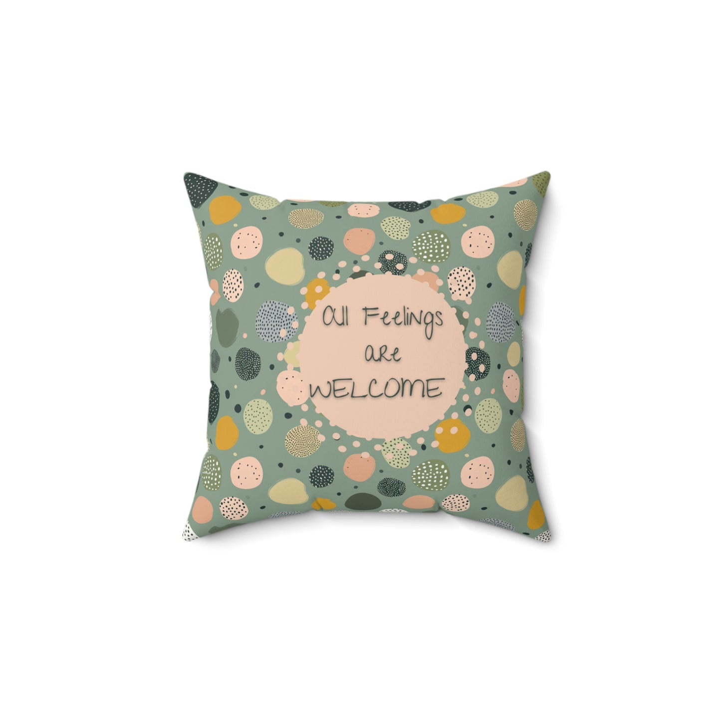 All Feelings Are Welcome Pillow Trauma-Informed Therapy Decor for Emotional Safety and Neurodiverse Spaces Emotional Regulation Cushion