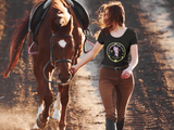 Western Cowgirl T Shirt for Women Equestrian Tee for Horse Lovers Western Shirt Texas American Fashion Cowgirl Lady Silhouette Shirt