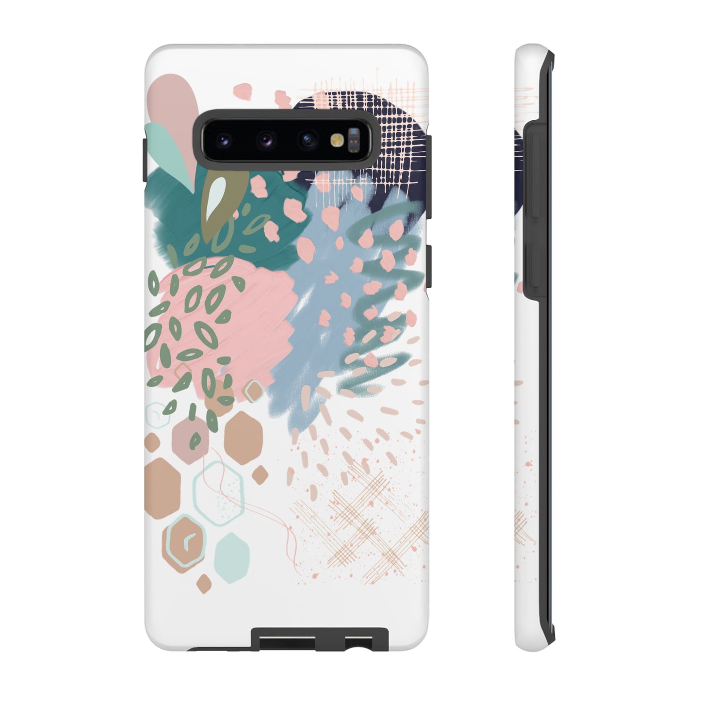 Abstract in Pink and Green Tough Phone Case