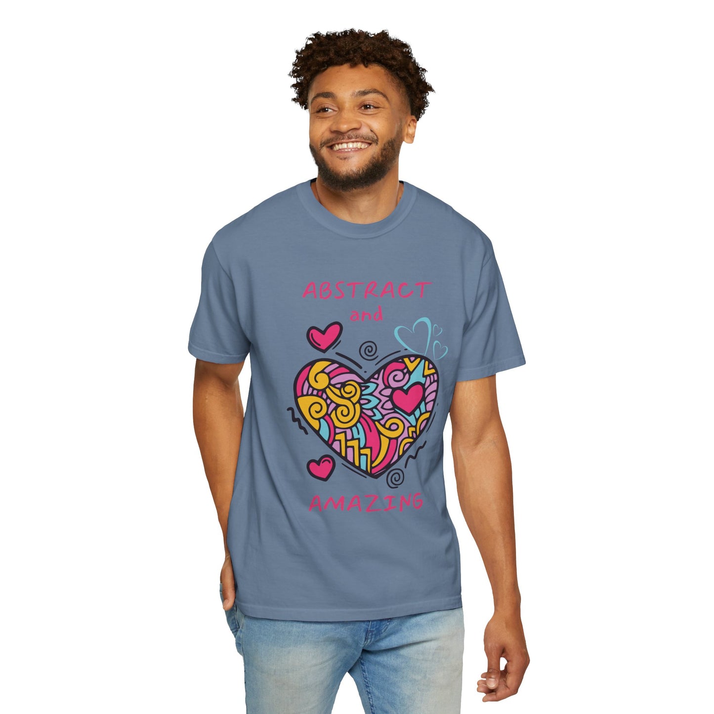 Neurodiverse Fashion Statement T Shirt for Valentine's Day Colorful Doodle Design Creative Expression Shirt Vibrant Abstract Art Tee Unique Heart Design