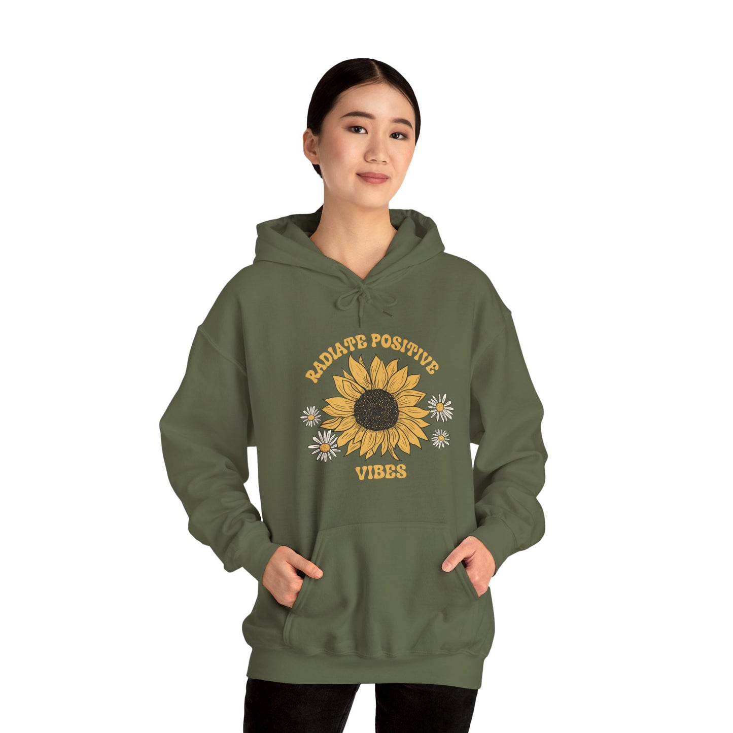 Boho Sunflower Hoodie for Nature Lovers Positive Message Flower Hoodie Motivational Message Inspirational Fashion Clothing for Comfort Wear