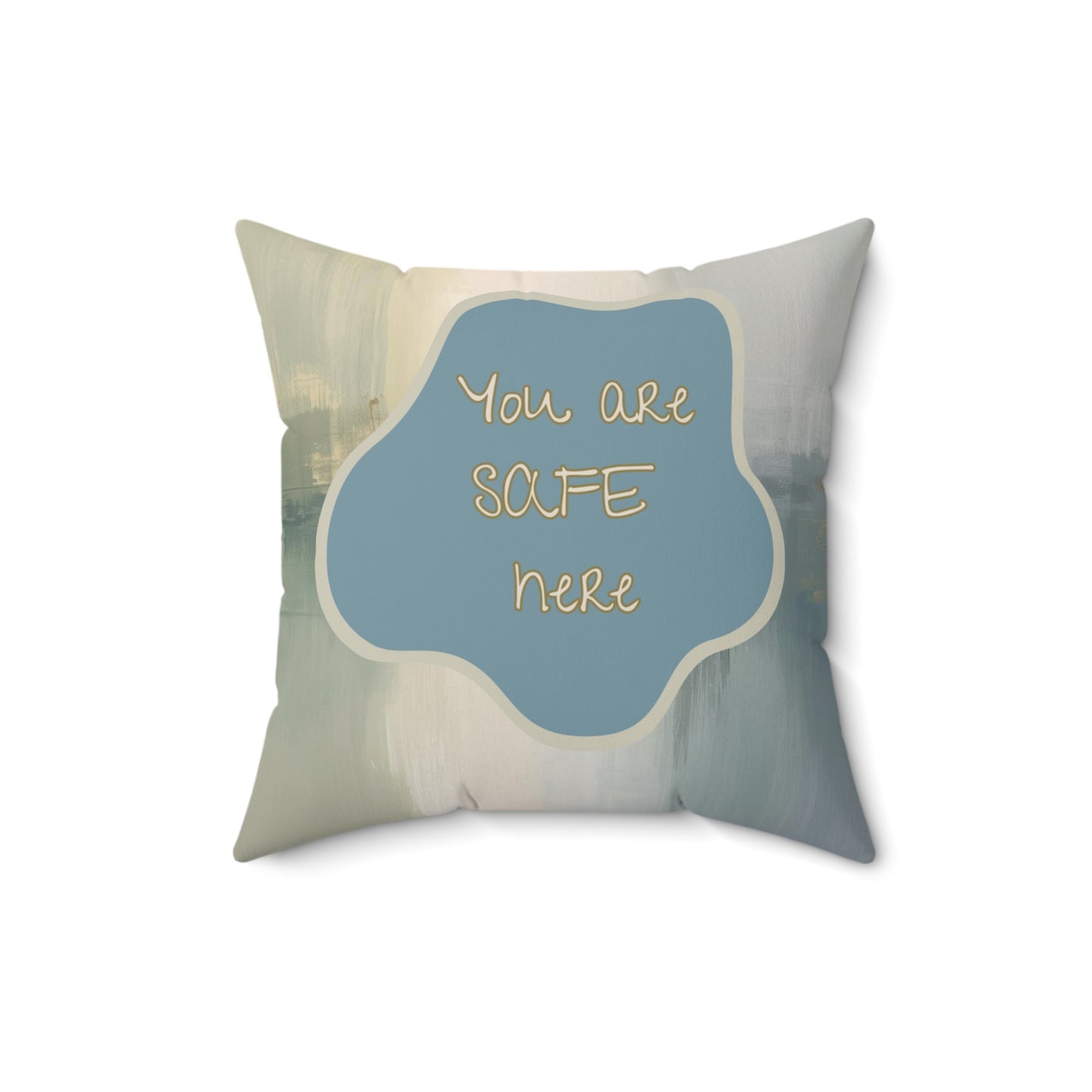 You Are Safe Here Pillow Calming Decor for Neurodiverse & Therapy Spaces Calming Reminder Mental Health Cushion Wellness Gift