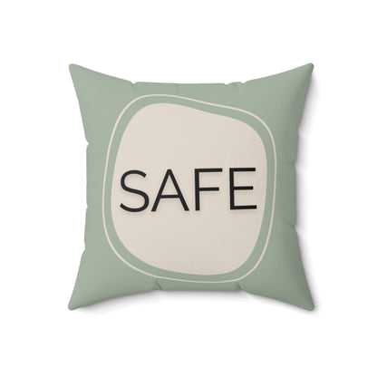 Safe Throw Pillow Supportive Space Collection  Therapy Room Décor Calming Affirmation Cushion for Teens and Adults Emotional Regulation