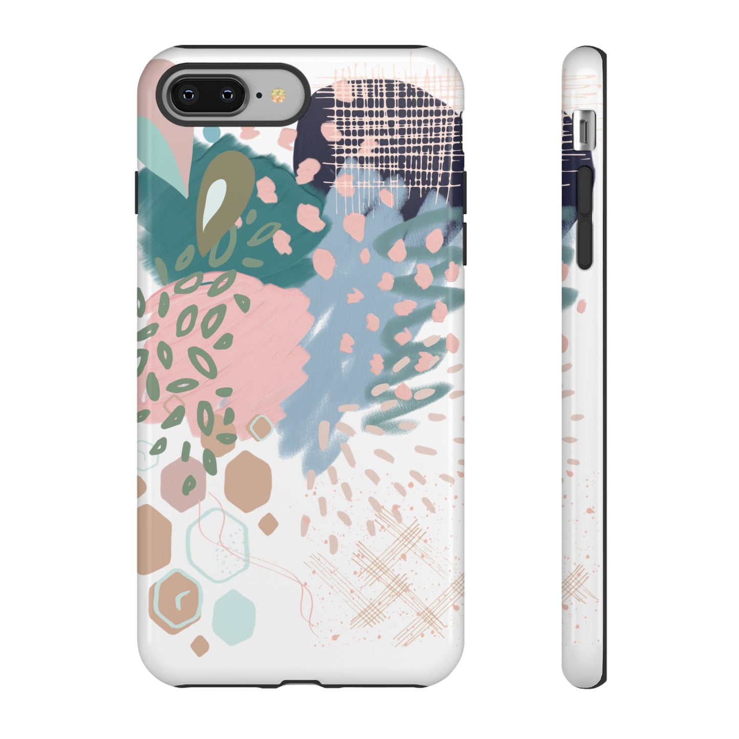 Abstract in Pink and Green Tough Phone Case