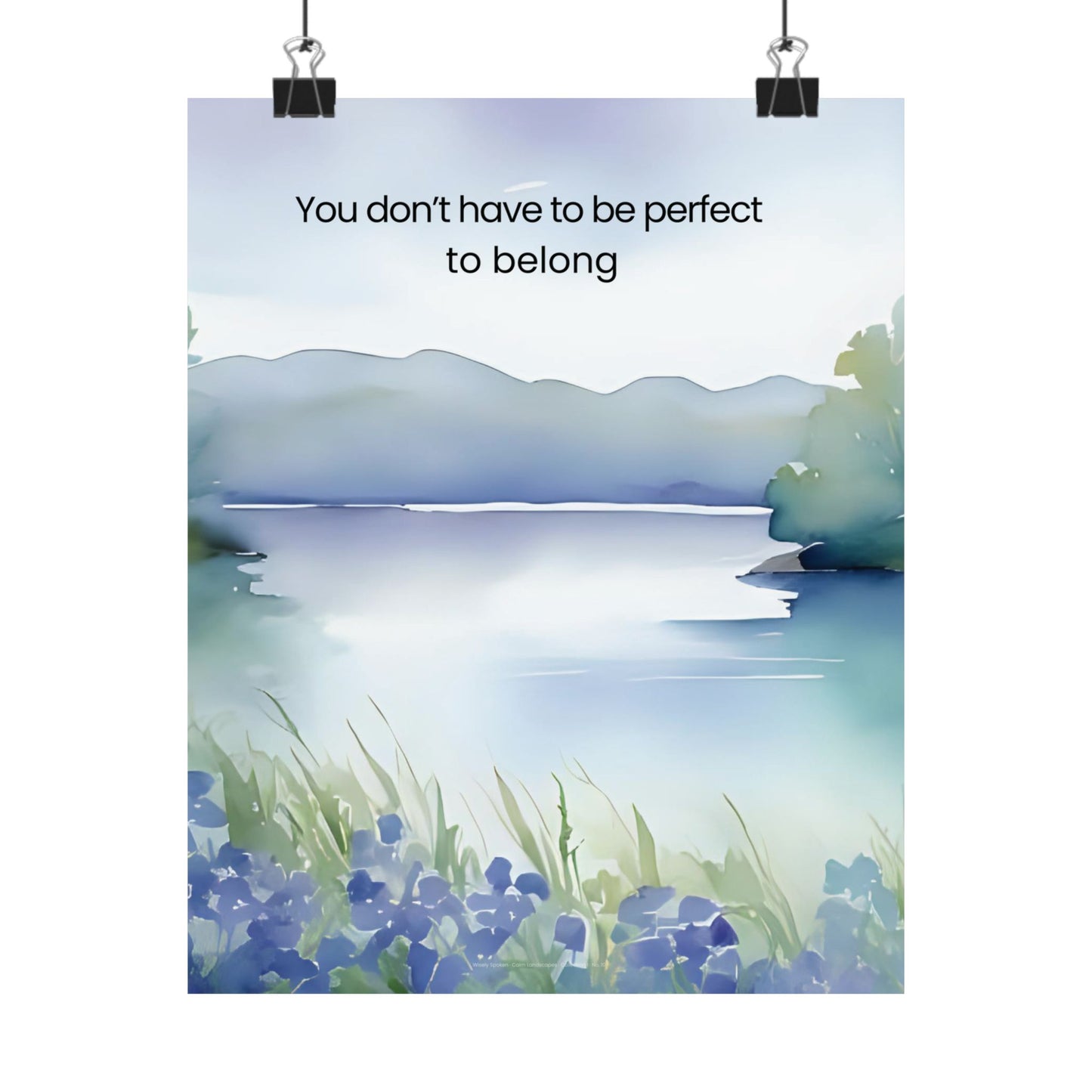You Don’t Have to Be Perfect to Belong Wall Art Calming Acceptance Poster Therapy Office Decor Neurodiverse Affirmation Print Counseling Room Mindfulness Art
