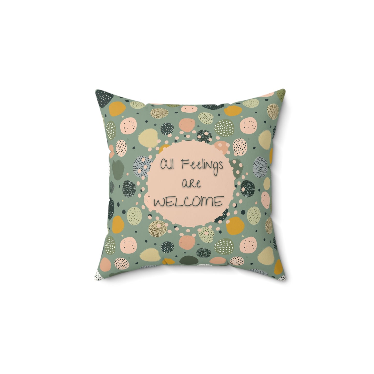 All Feelings Are Welcome Pillow Trauma-Informed Therapy Decor for Emotional Safety and Neurodiverse Spaces Emotional Regulation Cushion