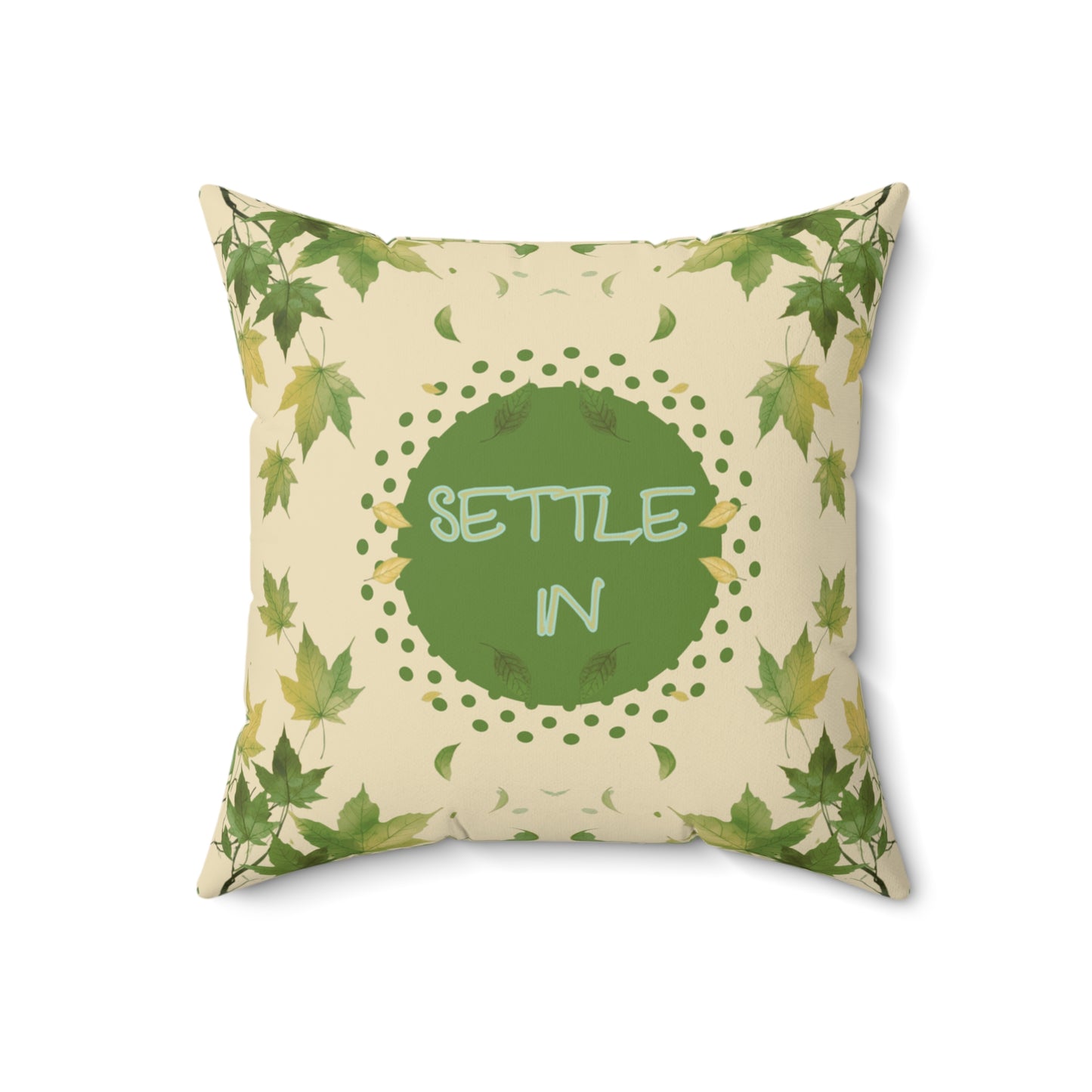 Settle In Pillow Leaf-Inspired Calming Cushion for Therapy Rooms Sensory Spaces Autism Friendly Gentle Grounding Therapy Office Decor