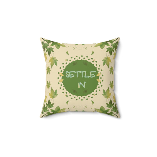 Settle In Pillow Leaf-Inspired Calming Cushion for Therapy Rooms Sensory Spaces Autism Friendly Gentle Grounding Therapy Office Decor