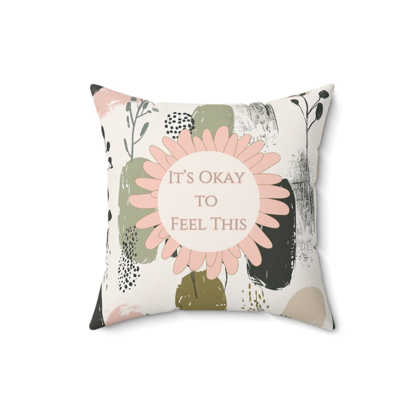 It’s Okay to Feel This Pillow Calming Therapy Room Decor Emotional Regulation Cushion for Kids Counseling Office Calm Environment Accent