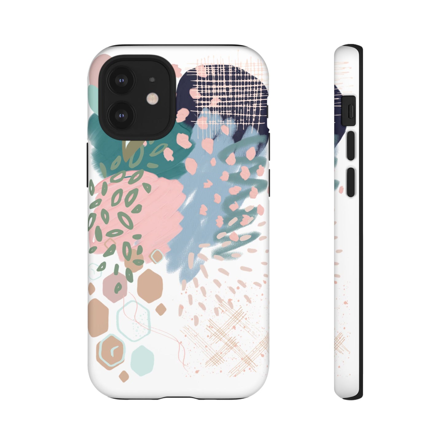Abstract in Pink and Green Tough Phone Case