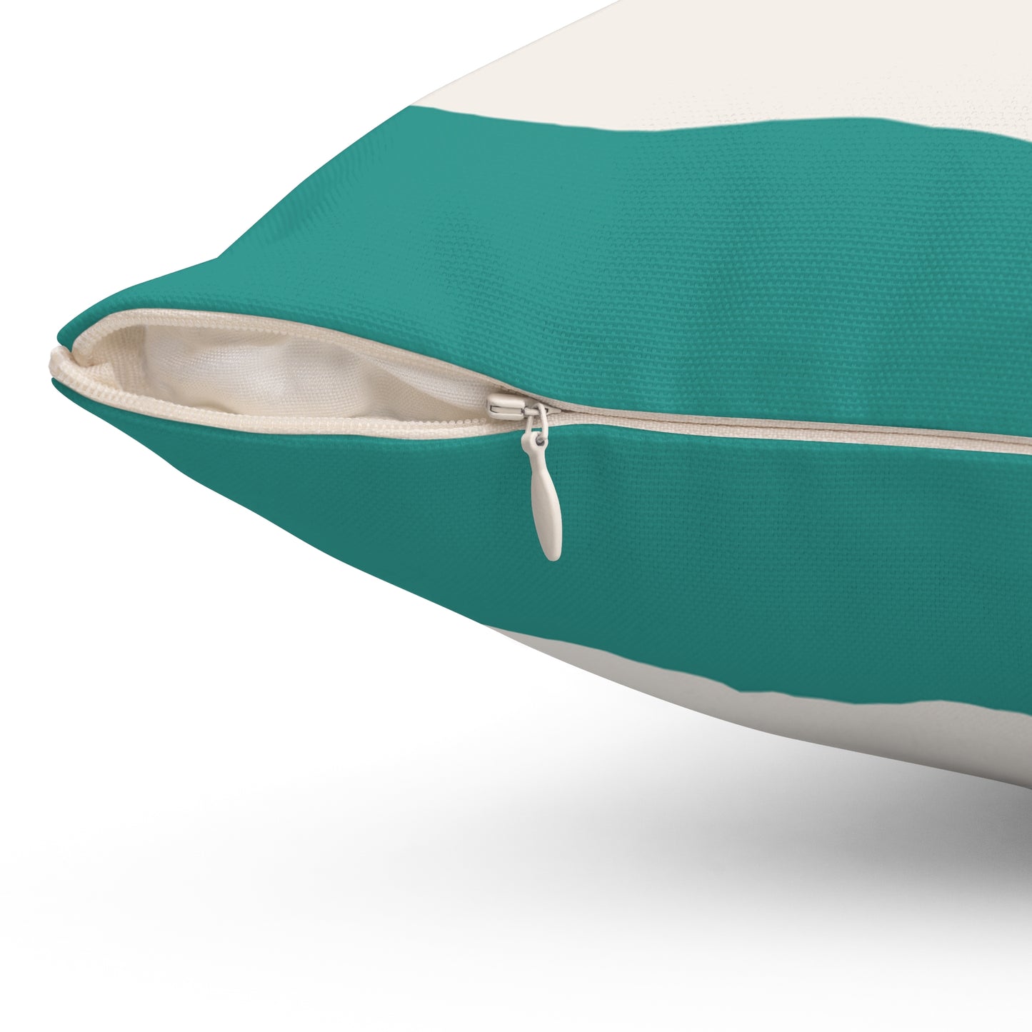 Real Throw Pillow Authenticity Affirmation Cushion in Teal and Cream Double-Sided Supportive Space Collection Self-Expression Gift