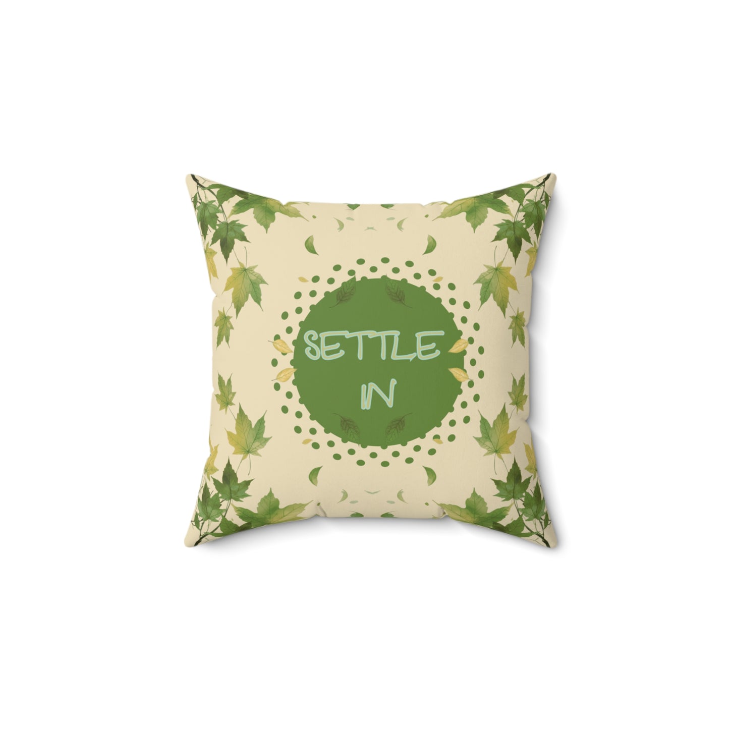 Settle In Pillow Leaf-Inspired Calming Cushion for Therapy Rooms Sensory Spaces Autism Friendly Gentle Grounding Therapy Office Decor