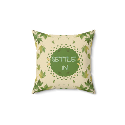 Settle In Pillow Leaf-Inspired Calming Cushion for Therapy Rooms Sensory Spaces Autism Friendly Gentle Grounding Therapy Office Decor