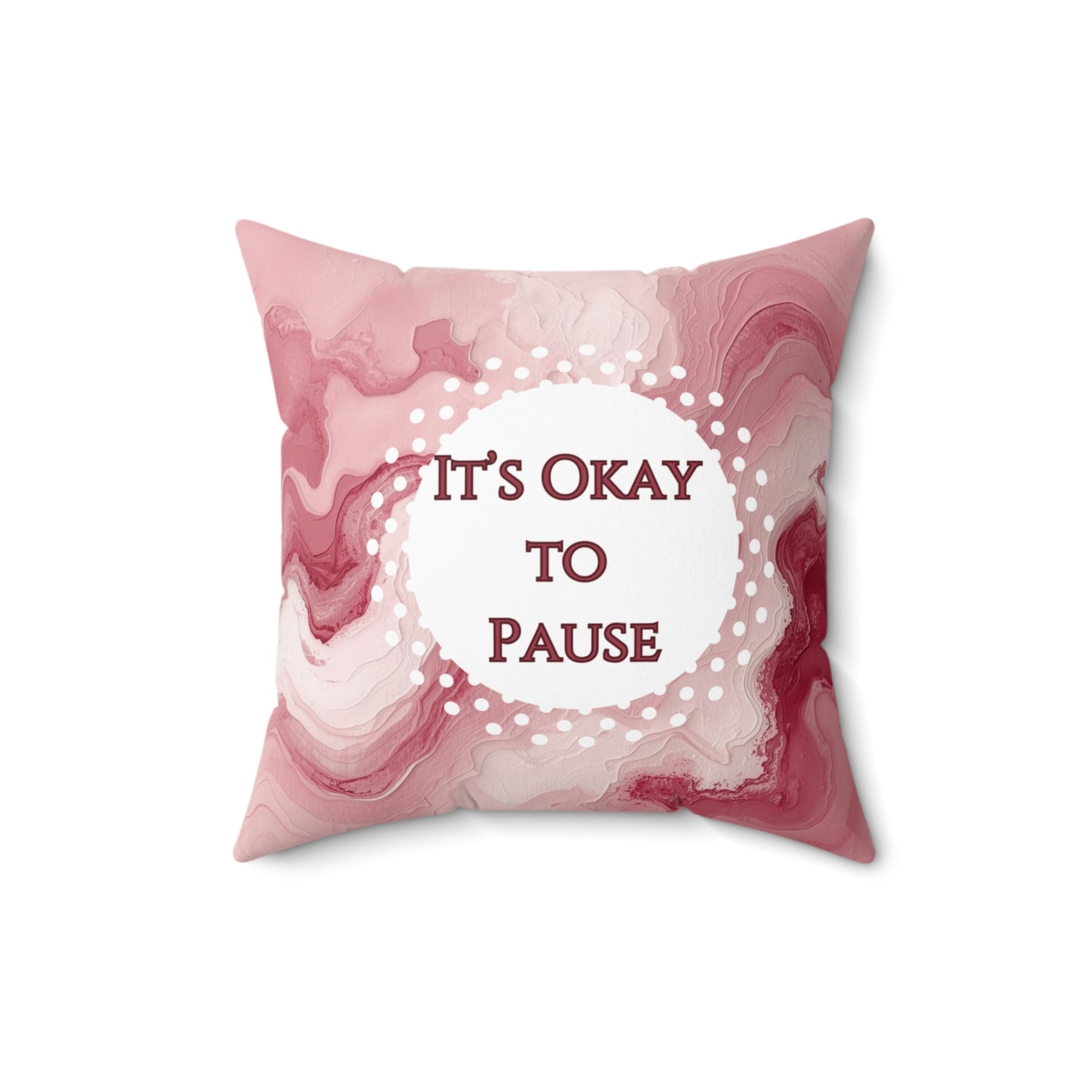 It's Okay To Pause Therapy Cushion Emotional Regulation Mental Health Decor Calming Accent Meditation Pillow Mindfulness Gift