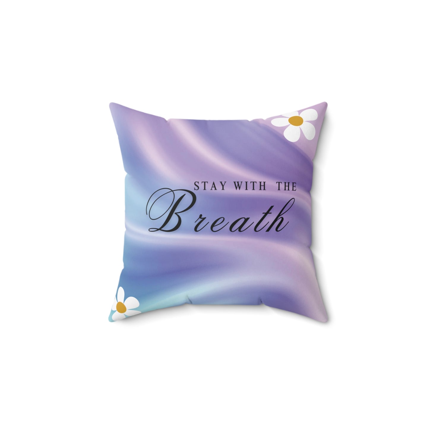 Stay With The Breath Lavender Gradient Meditation Cushion  Calming Reversible Therapy Pillow for Neurodiverse Sensory-Support Spaces