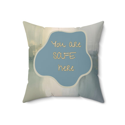 You Are Safe Here Pillow Calming Decor for Neurodiverse & Therapy Spaces Calming Reminder Mental Health Cushion Wellness Gift