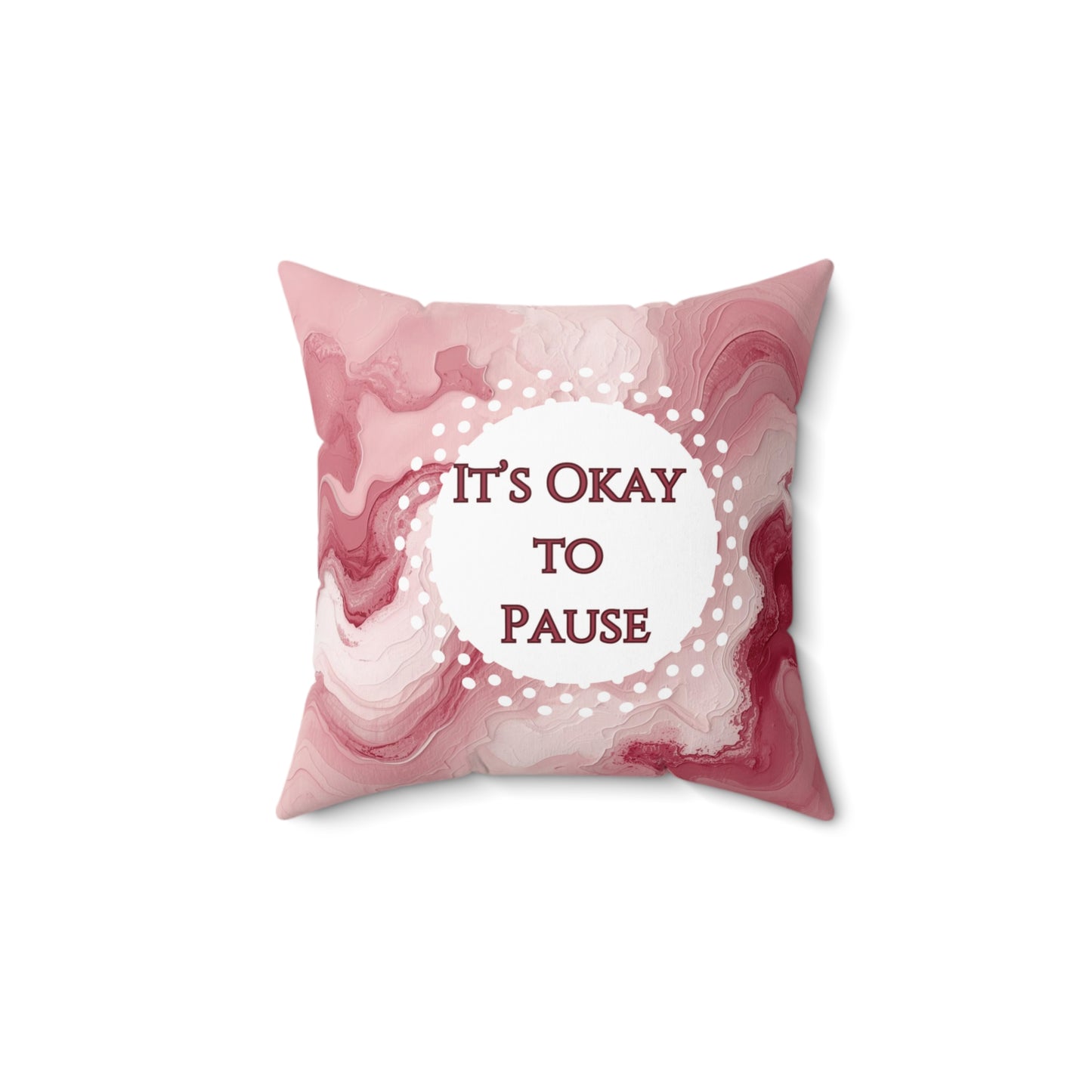 It's Okay To Pause Therapy Cushion Emotional Regulation Mental Health Decor Calming Accent Meditation Pillow Mindfulness Gift